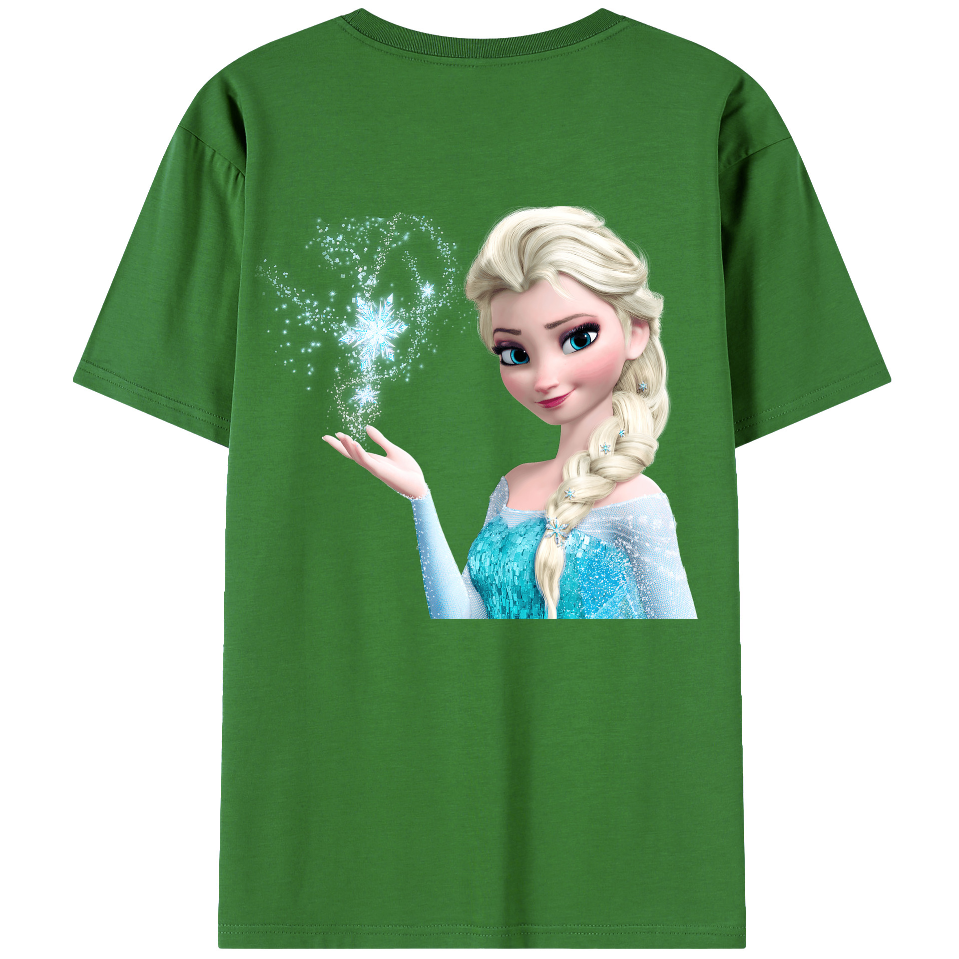 （画像用） アナと雪の女王 アンナ エルサ Frozen Anna Elsa レディース半袖Tシャツ(バックプリント)